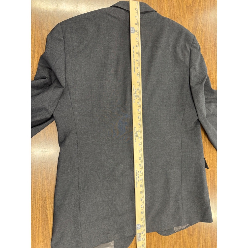 Brooks Brothers 346 Mens 44L Charcoal Grey Stretch Wool 3 Button Blazer Jacket - Picture 13 of 14
